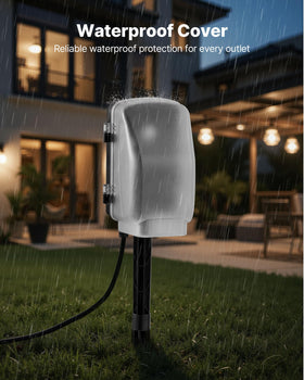 VEVOR stake installed in ground provides stable outdoor power access