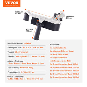 VEVOR-guide-pulleys-precision-belt-hold ensures accurate sanding results.