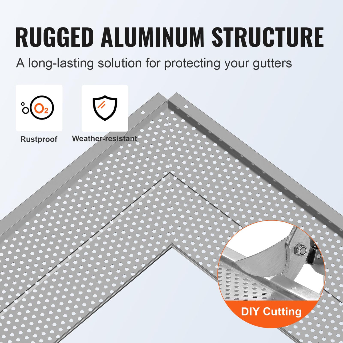 VEVOR aluminum construction resists rust for long-lasting performance.