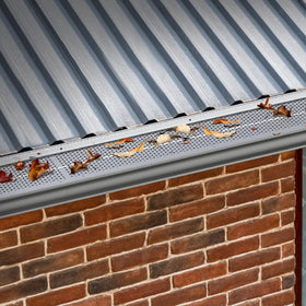 VEVOR low-profile gutter guard remains nearly invisible from ground.