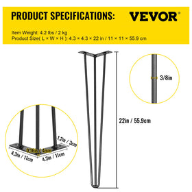VEVOR carbon steel finish offers durability and anti-rust appeal.