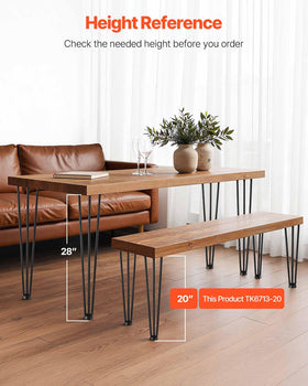 VEVOR hairpin legs 20-inch heavy-duty support for benches and desks