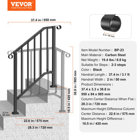 VEVOR durable installation hardware included for quick setup.