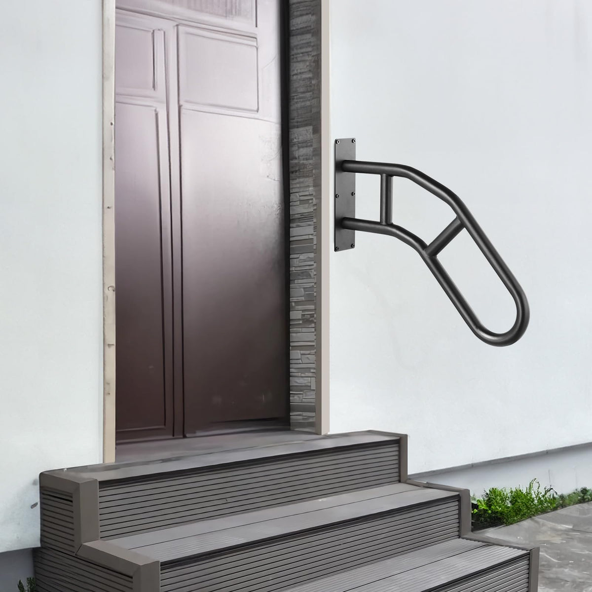VEVOR rust-resistant outdoor handrail designed for long-lasting exterior use.