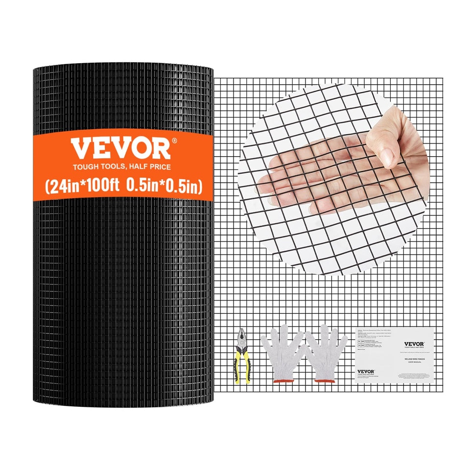 VEVOR hardware cloth with 1/2 inch grid on a 24x100 ft roll for durable fencing