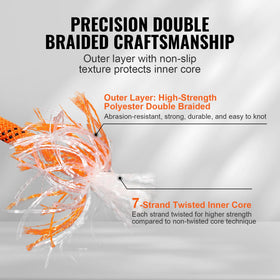 VEVOR heat-sealed ends prevent fraying for durable, long-lasting performance.