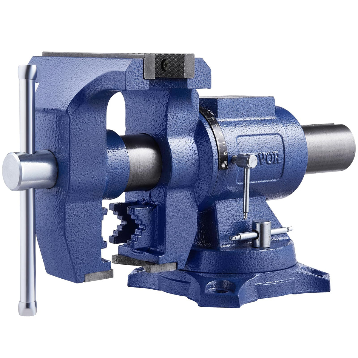 VEVOR heavy-duty bench vise with 6-1/2-inch jaw width for larger workpieces.