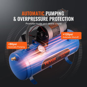 VEVOR heavy-duty steel air compressor body with durable corrosion resistance.