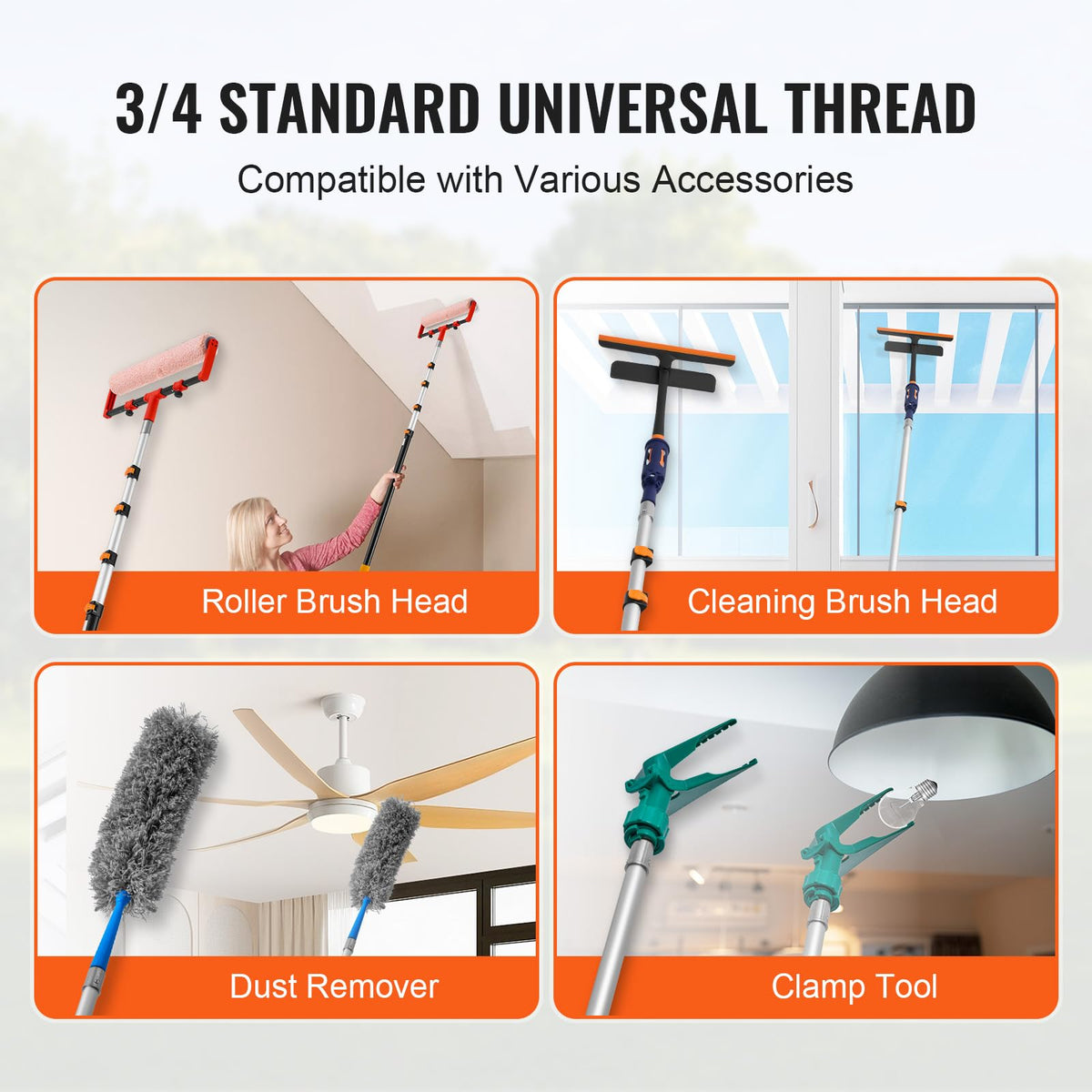 VEVOR high reach cleaning and painting setup for hard-to-reach areas.