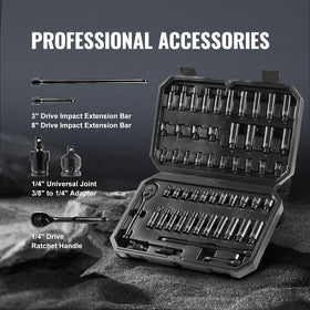 VEVOR metric deep sockets provide accurate fits for metric fasteners in machinery maintenance.