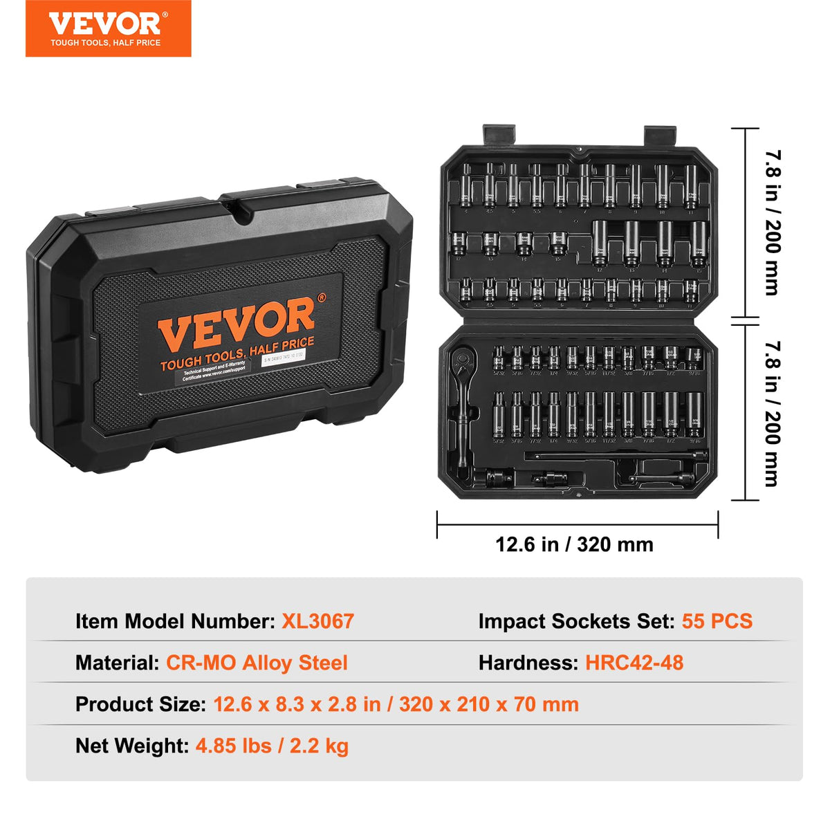 VEVOR universal joint improves access at angles without tool swaps.