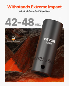 VEVOR 13mm deep impact socket optimized for smooth lug nut removal and installation.