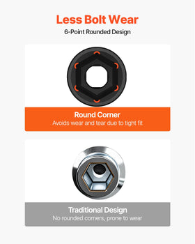 VEVOR 26mm deep impact socket enables dependable wheel maintenance.