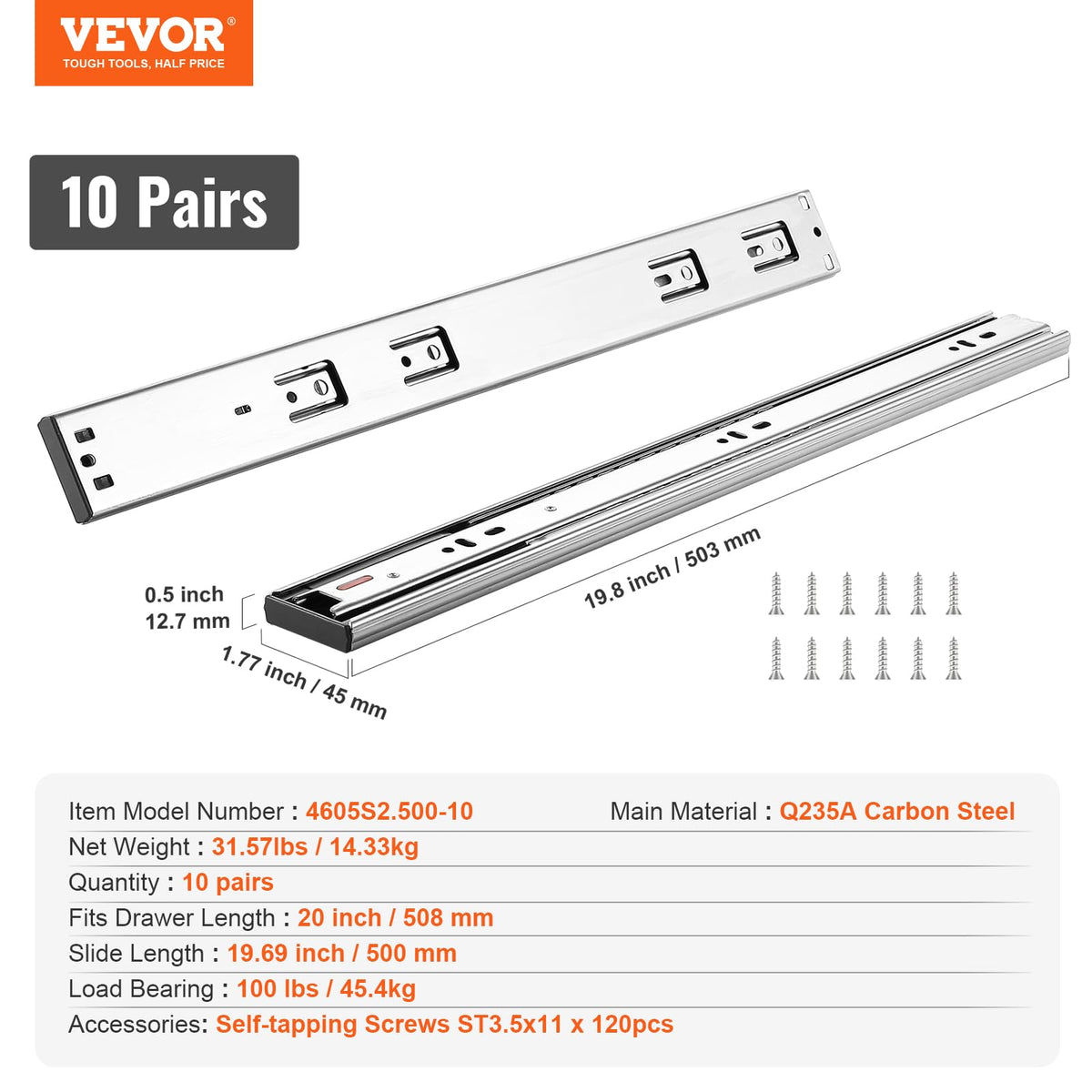 VEVOR installation guidance highlights precise spacing for easier setup