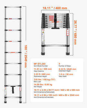 VEVOR multi-button retraction enables precise height adjustment