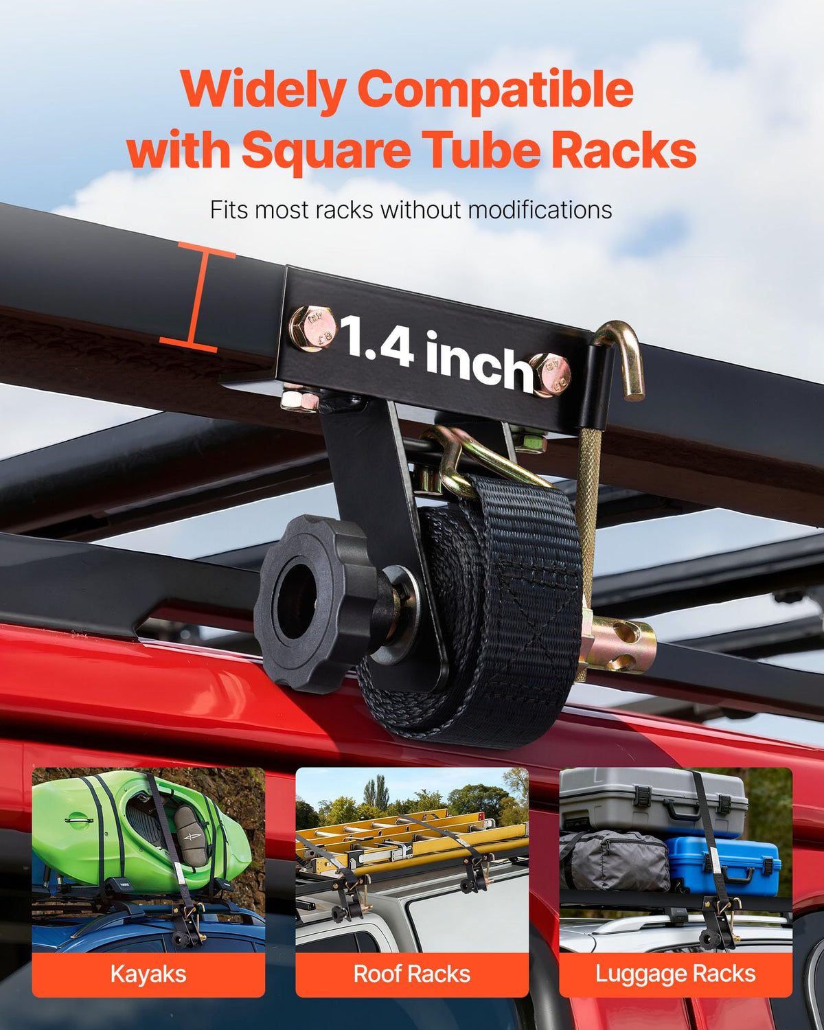 VEVOR fixed-design straps reduce cargo movement for safer solo setups