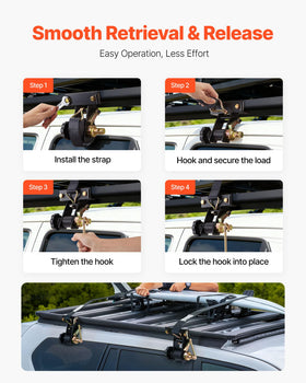 VEVOR square-tube fit adapts to SUVs pickups and vans with easy installation