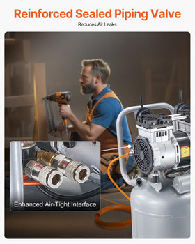 VEVOR leak-proof valve system close-up, stable output during high-demand use.