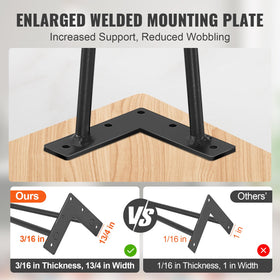 VEVOR legs with rubber pads protecting floors and reducing noise.