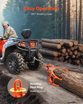 VEVOR log lifting tongs forged steel construction for lasting durability.