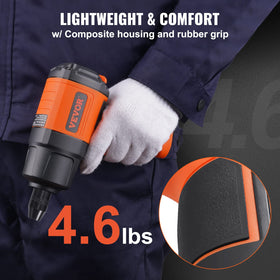 VEVOR lubrication adaptor keeps the tool well-oiled for longer life.