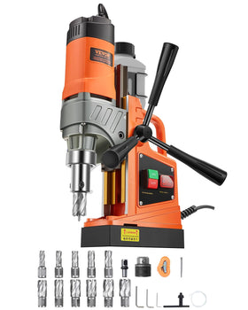 VEVOR magnetic drill press base locked for stable precision.