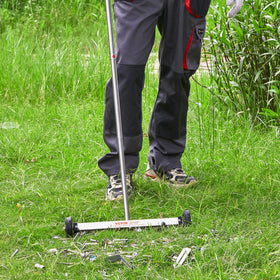 VEVOR magnetic sweeper in action, ready for fast cleanup