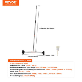 VEVOR sweeper used on grass and driveways for yard cleanup