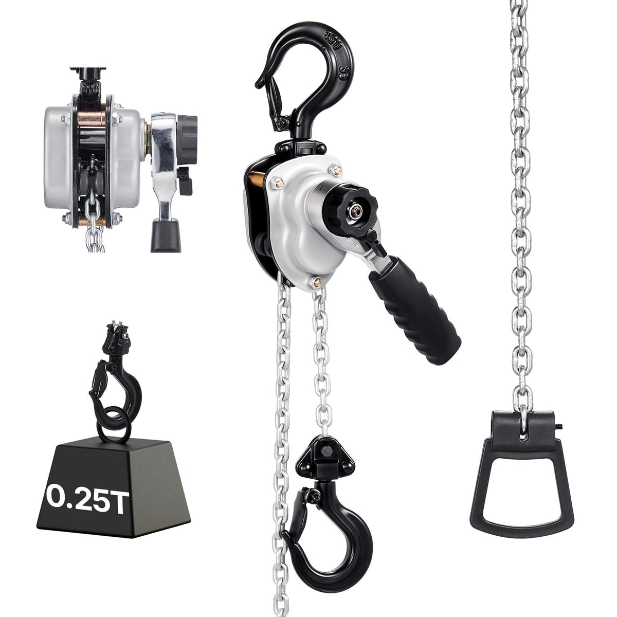 VEVOR manual lever chain hoist compact design for tight spaces