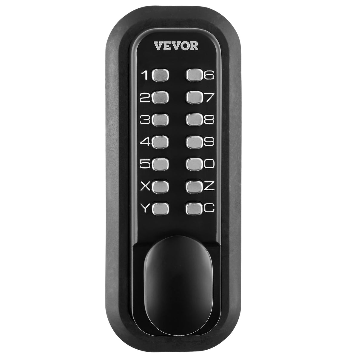 VEVOR mechanical keyless lock right side view demonstrates flexible installation.