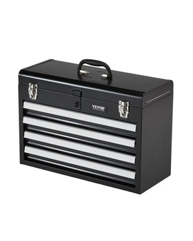 VEVOR metal tool box top view shows roomy storage for tools on the go