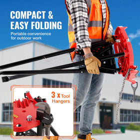 VEVOR Mophorn 460-6 steel chain keeps legs bundled during transport.