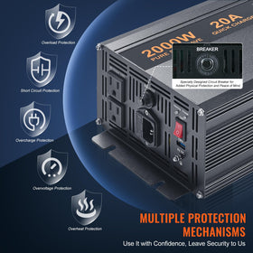 VEVOR multi-layer safety protection against overload and short circuits