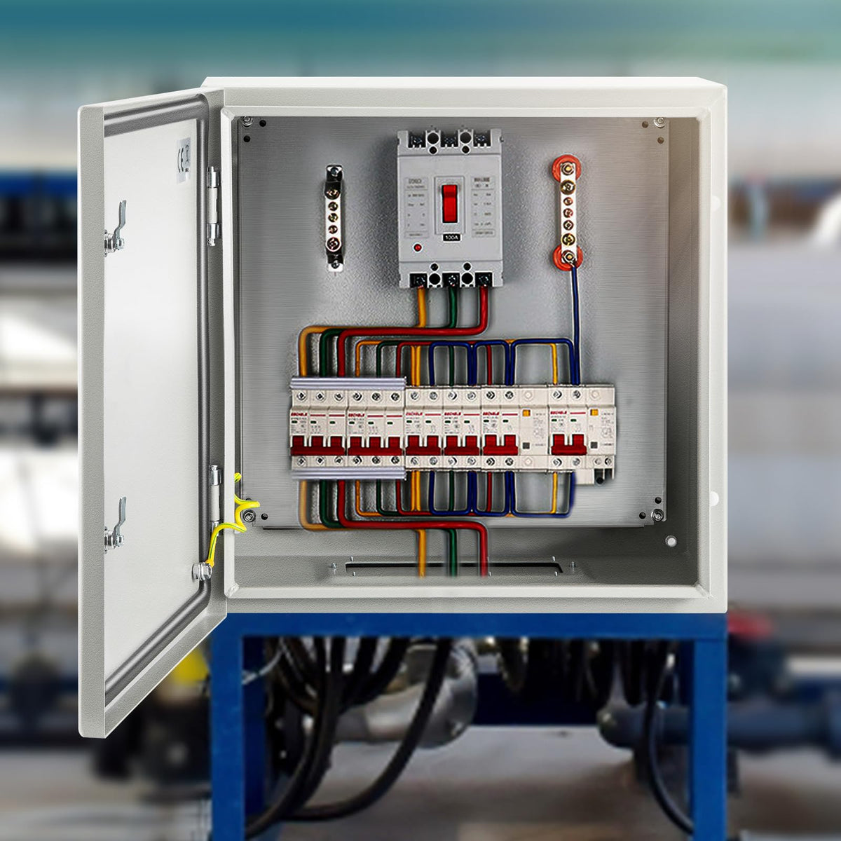 Bottom threading design facilitates clean cable routing.