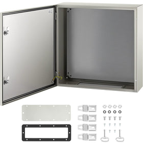VEVOR NEMA steel enclosure front view for outdoor protection.