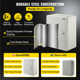 VEVOR NEMA steel enclosure back mounting plate enables installation flexibility