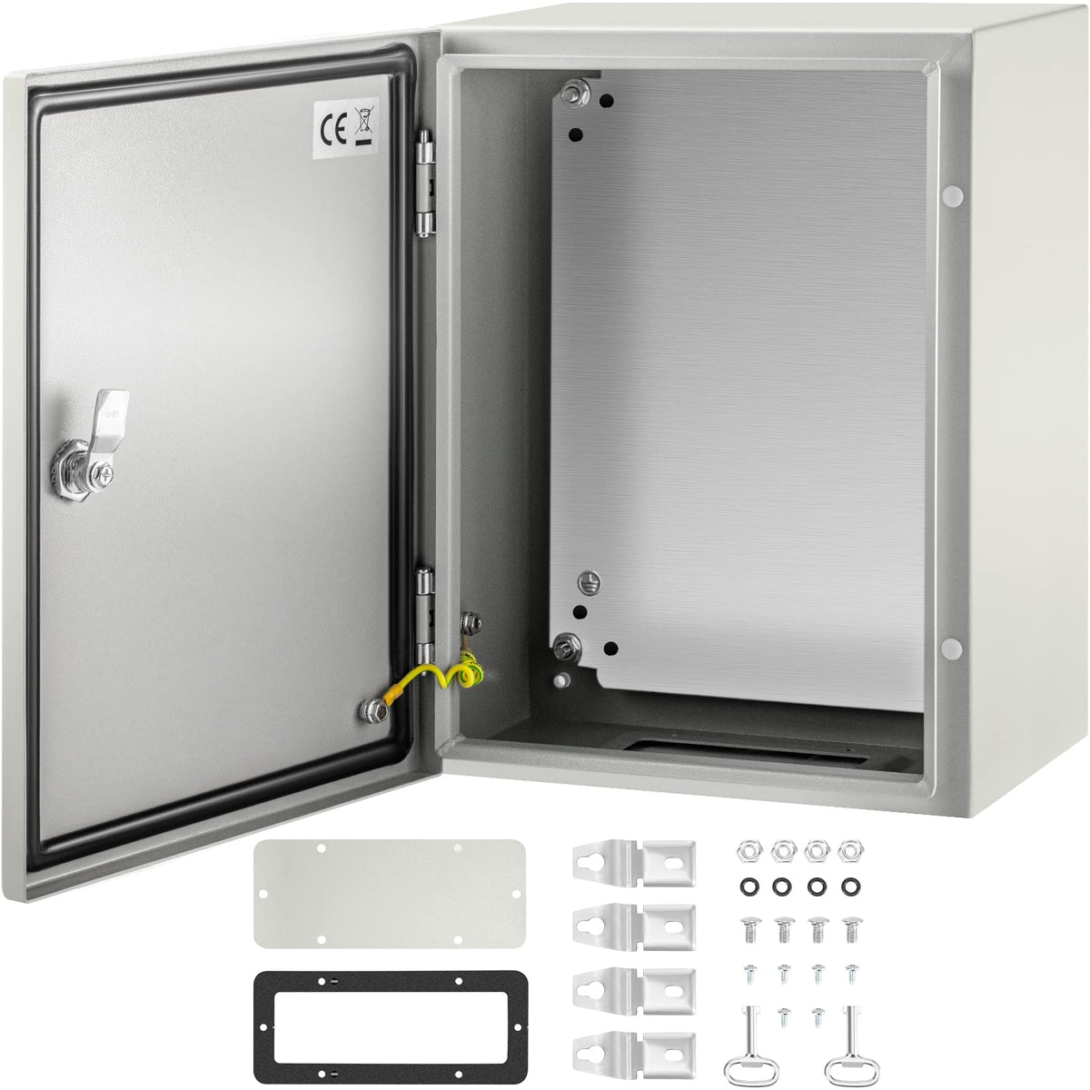 VEVOR NEMA steel enclosure front view showing rugged outdoor housing for equipment