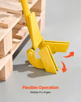 Non-slip grip enhances control during heavy pallet prying