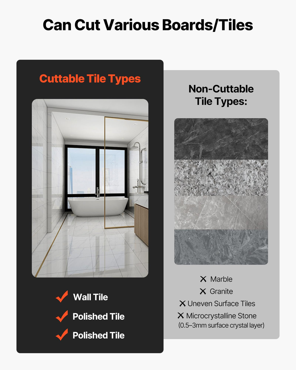 VEVOR non-slip handle improves grip during long tiling tasks