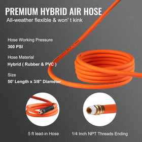 VEVOR non-snag roller reduces wear, extending hose life.