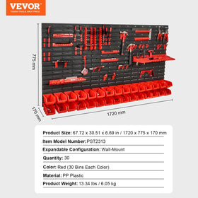 VEVOR nuts bolts screws storage in a 30-bin system
