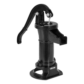 Vintage black finish of VEVOR pump complements rustic outdoor spaces