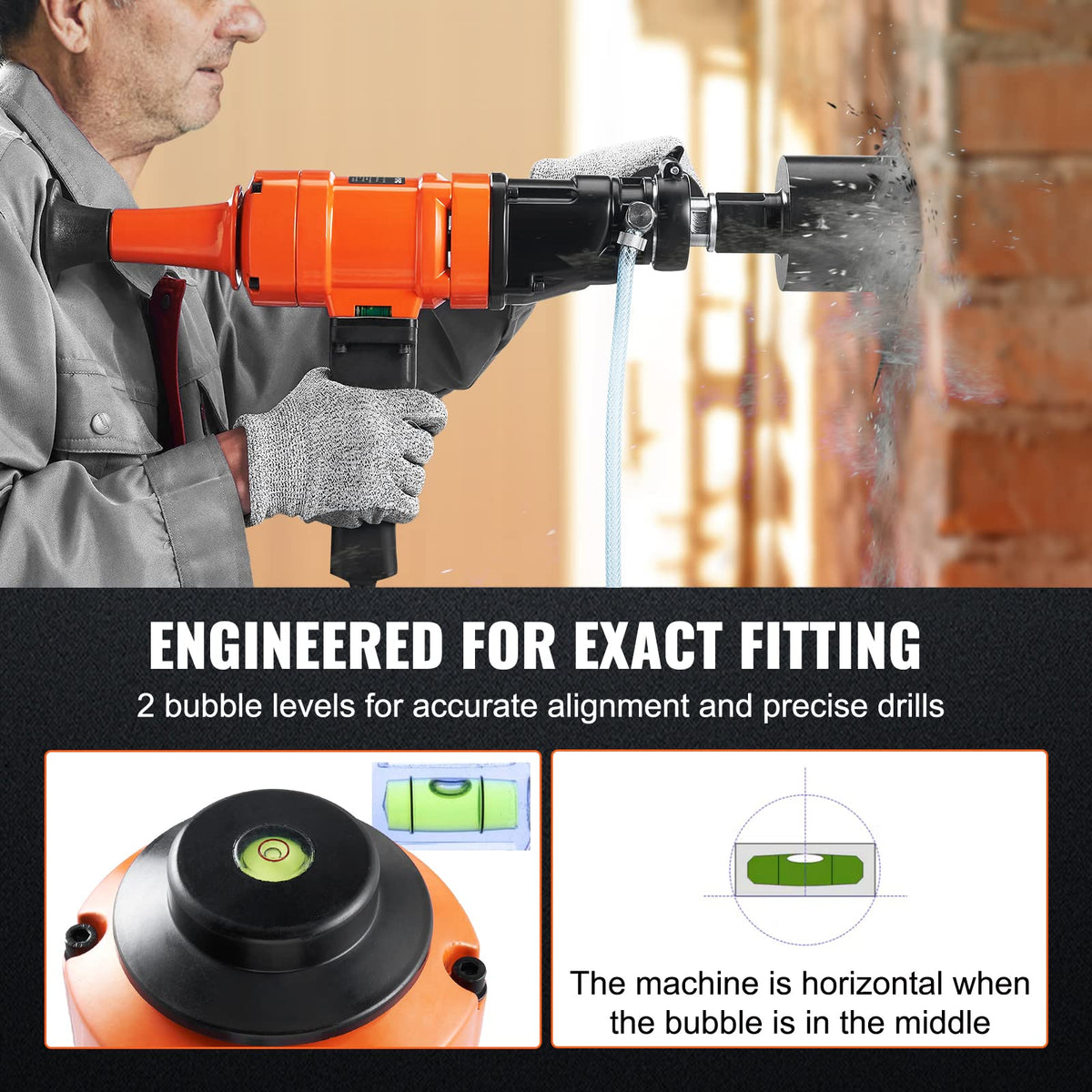 VEVOR included 1-1/4 inch thread core bit for immediate use