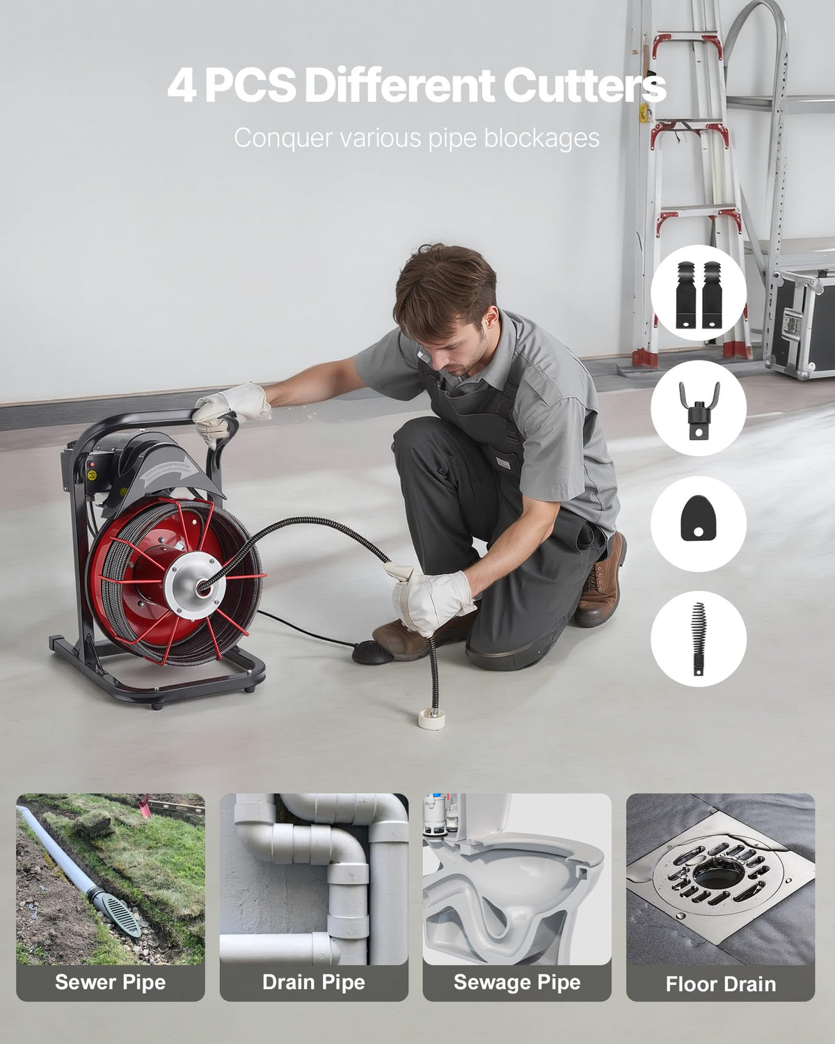 VEVOR open-case drum design lets you monitor cable length during use.