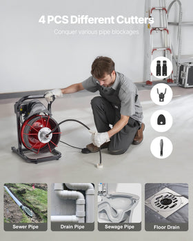 VEVOR open-case drum design lets you monitor cable length during use.
