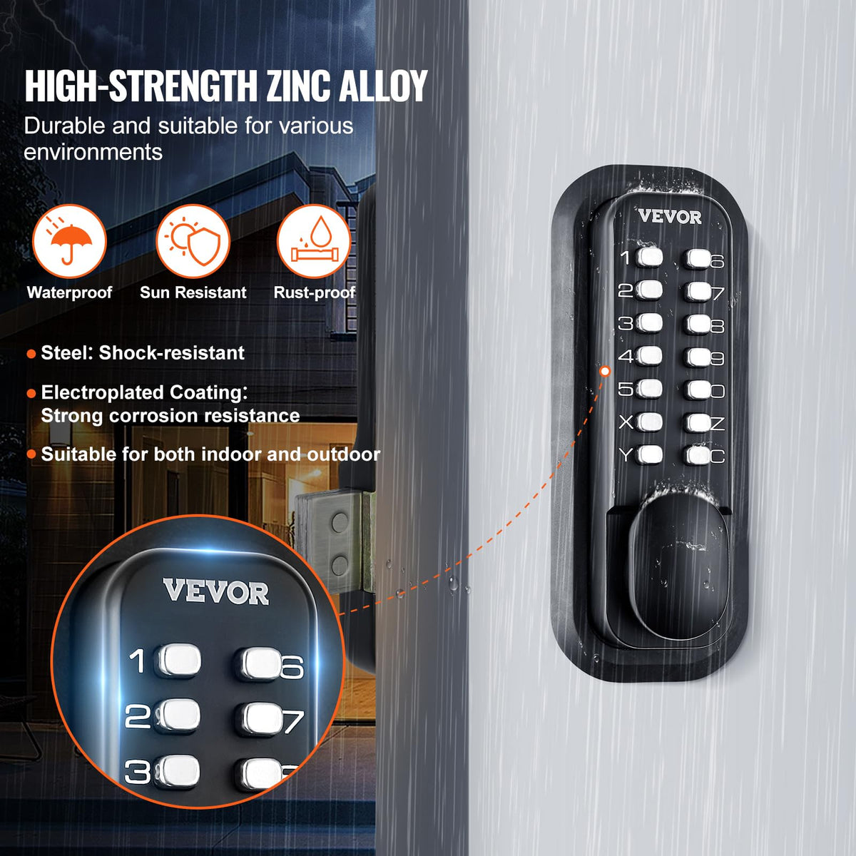 VEVOR packaging image indicates easy DIY installation and included hardware.