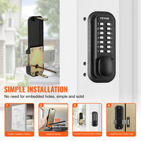 VEVOR padding plate close-up emphasizes tidy door edge protection.