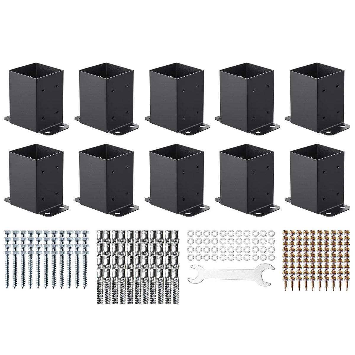 VEVOR post brackets ideal for pergolas, porches, and railing bases.
