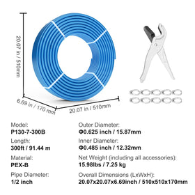 VEVOR PEX pipe compatibility with common fittings for versatile projects