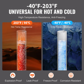 VEVOR PEX pipe supports wide temperature range from -40°C to 95°C